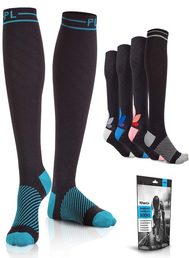 POWERLIX Compression Socks for Women & Men (Pair) for Neuropathy Swelling Pain Relief 20-30 mmHg Medical Knee-high Stockings - Image 1